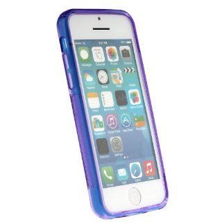 [Aftermarket Product] Clear Purple Matte Translucent Protective Soft Case Cover Shell For iPhone 5C Cell Phones & Accessories