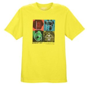 LRG Beasting Out Short Sleeve T Shirt   Mens   Casual   Clothing   Yellow