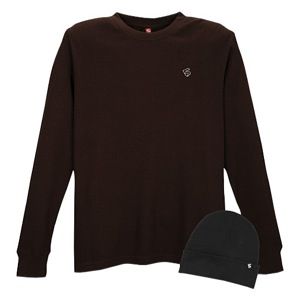 Southpole Basic Thermal Long Sleeve w/Beanie   Mens   Casual   Clothing   Brown