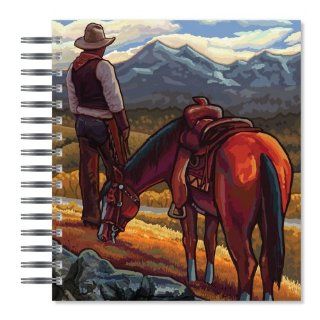 ECOeverywhere Cowboy Picture Photo Album, 18 Pages, Holds 72 Photos, 7.75 x 8.75 Inches, Multicolored (PA11779)  Wirebound Notebooks 
