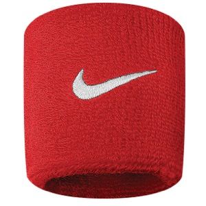 Nike Swoosh Wristbands   Mens   Football   Accessories   Red/White