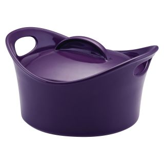 Rachael Ray Casserround Stoneware 2.75 qt. Covered Round Casserole   Purple   Baking Dishes