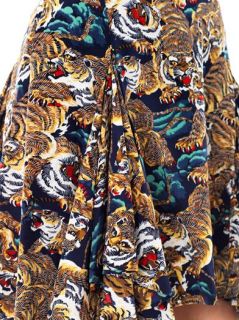 Tiger print silk skirt  Kenzo