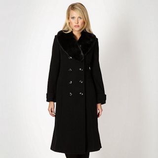 The Collection Petite Petite black faux fur coat