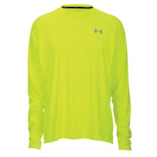 Under Armour Heatgear Flyweight Long Sleeve T Shirt   Mens   Running   Clothing   High Vis Yellow/Reflective