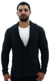 Moda Essentials Men's Button Up Cardigan Sweater Black Size XL at  Mens Clothing store