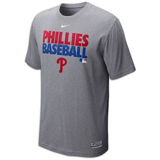 Nike MLB Dri Fit Graphic T Shirt   Mens   Baseball   Clothing   Philadelphia Phillies   Dark Grey Heather