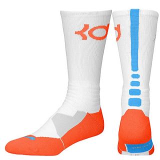 Nike KD Hyper Elite Crew Socks   Mens   Basketball   Accessories   White/Team Orange/Photo Blue