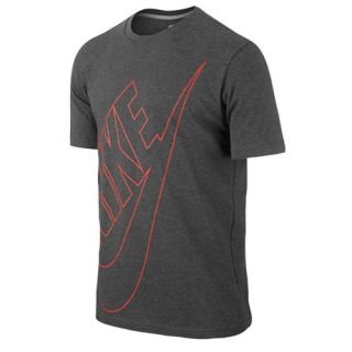 Nike Signal Exploded Outline S/S T Shirt   Mens   Casual   Clothing   Black Heather/University Red