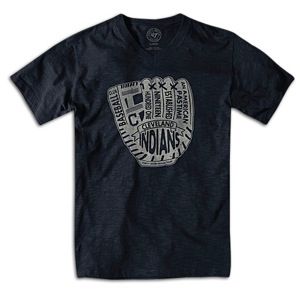 47 Brand MLB Team Glove Soft Hand T Shirt   Mens   Baseball   Clothing   Cleveland Indians   Multi
