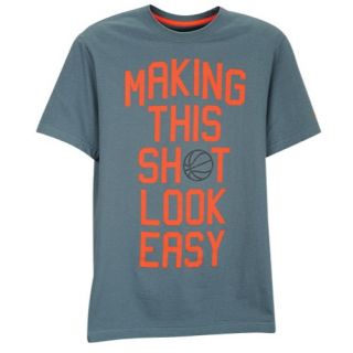 Nike Makin This Shot S/S T Shirt   Mens   Casual   Clothing   Armory Slate/Team Orange