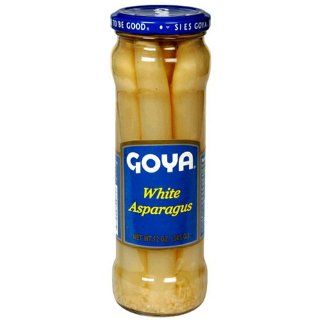 Goya White Asparagus, 12 Ounce Glass Jar (Pack of 6)  Canned And Jarred Asparagus  Grocery & Gourmet Food