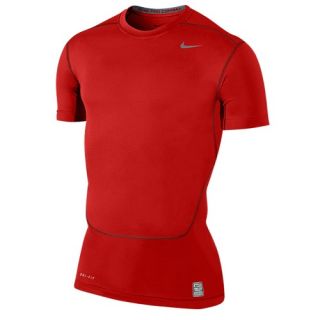 Nike Pro Combat  Core Compression S/S Top 2.0   Mens   Training   Clothing   Gym Red/Cool Grey
