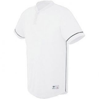 High Five Adult Rush Two Button White Black Baseball Jerseys   XXXL Clothing