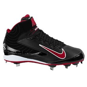 Nike Huarache Strike Mid Metal   Mens   Baseball   Shoes   Black/Varsity Red/White