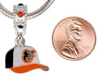 Baltimore Orioles Charm with Connector Fits Pandora, Troll, Biagi and More  Sports Fan Necklaces  Sports & Outdoors