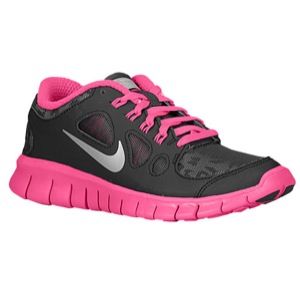 Nike Free 5.0   Girls Grade School   Running   Shoes   Dark Charcoal/Pink Foil/Black/Metallic Silver