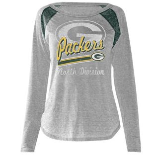 Touch NFL Formation L/S Jersey Burn Out Top   Womens   Football   Clothing   Green Bay Packers   Grey