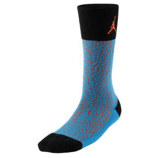 Jordan Elephant Print Crew Socks   Basketball   Accessories   Vivid Blue/Black/Team Orange