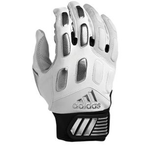 adidas Full Finger Malice II Lineman Gloves   Mens   Football   Sport Equipment   White/Silver