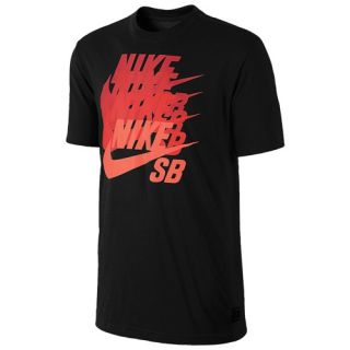 Nike SB Dri Fit Icon Log Blockbuster T Shi   Mens   Casual   Clothing   Black/Laser Crimson