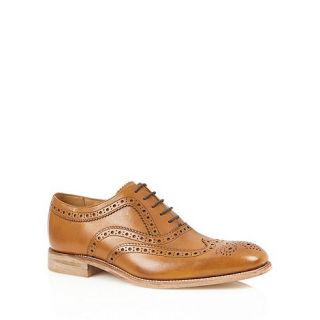 Loake Tan leather punched hole brogues