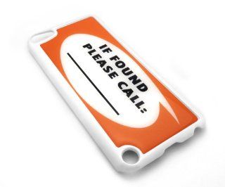Novelty Orange "If Found Please Call" Snap on White iPod Touch 5/5th Generation Cover Carrying Case   Players & Accessories