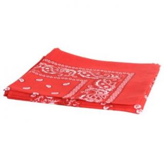 Bandanas by the Dozen (12 units per pack, 100% cotton) [Red Paisley] Clothing