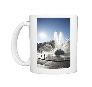 Photo Mug of Silhouette of children playing in water fountain, Seattle Center, Seattle from Robert Harding Kitchen & Dining
