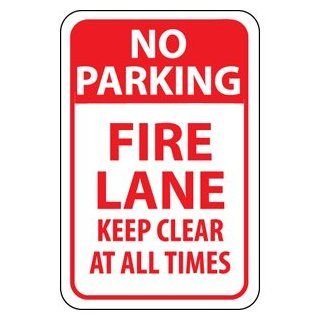 National Marker TM47J No Parking Fire Lane Keep Clear Sign Industrial Warning Signs