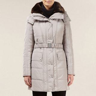 Planet Mid length Champagne Quilted Coat