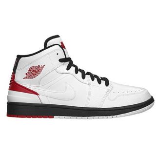 Jordan AJ 1 86   Mens   Basketball   Shoes   White/Gym Red/Black