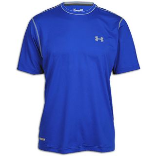 Under Armour Heatgear Sonic Fitted S/S T Shirt   Mens   Training   Clothing   Royal/Steel