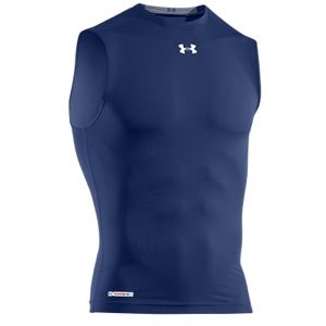 Under Armour Heatgear Sonic Compression SLVLS T Shirt   Mens   Training   Clothing   Midnight Navy/White