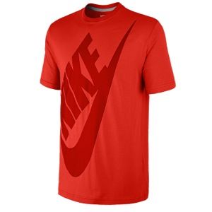 Nike Oversized Futura Outline T Shirt   Mens   Casual   Clothing   Challendge Red