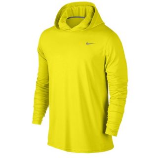 Nike Vapor Touch L/S Hoodie   Mens   Training   Clothing   Sonic Yellow/Dark Grey Heather/Dark Obsidian
