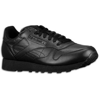 Reebok Classic Leather   Mens   Running   Shoes   Black/Black