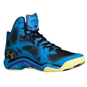 Under Armour Anatomix Spawn   Mens   Basketball   Shoes   Electric Blue/Exotic Bloom
