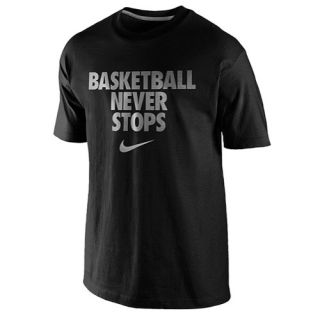 Nike Basketball Never Stops T Shirt   Mens   Basketball   Clothing   Black/Cool Grey