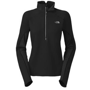 The North Face Momentum Thermal Half Zip Top   Womens   Running   Clothing   Black/Black