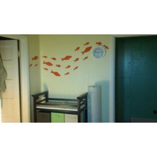 StikEez Black School of Fish 21 Pack Fun Sizes Wall & Window Decals   Wall Decor Stickers