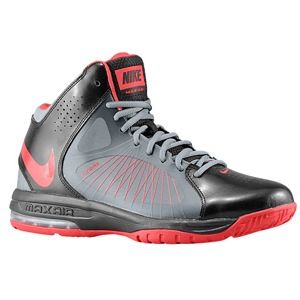 Nike Max Actualizer II   Mens   Basketball   Shoes   Black/Metallic Cool Grey/Volt/Univ Red