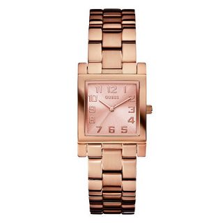 Guess Online exclusive ladies bronze brushed square dial watch
