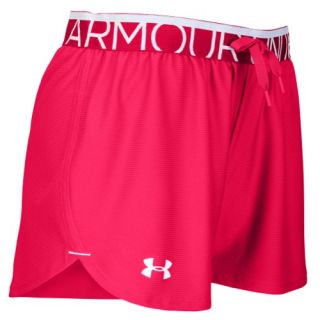 Under Armour Heatgear Play Up Shorts   Womens   Training   Clothing   Afterglow/White
