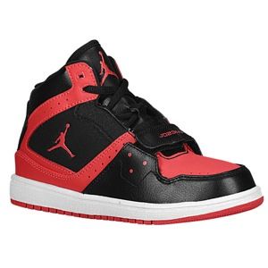 Jordan 1 Flight Strap   Girls Preschool   Basketball   Shoes   Black/Fusion Red