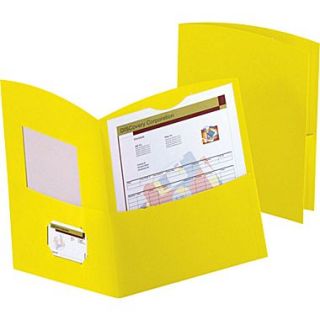 Oxford Contour 2 Pocket Folders, Yellow, 25/Box