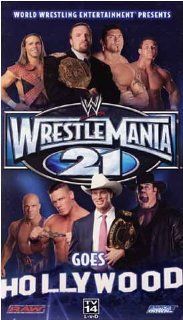 WWE Wrestlemania 21   Goes To Hollywood [VHS] Movies & TV