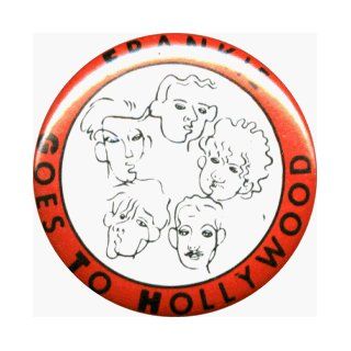 Frankie Goes To Hollywood   Drawing (Group Faces)   AUTHENTIC 1980's RETRO VINTAGE 1.25" Button / Pin Clothing
