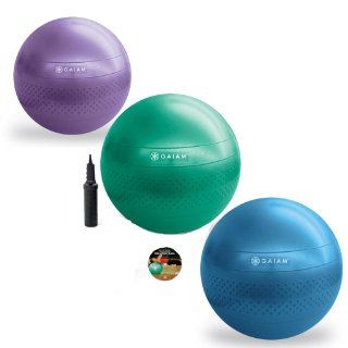 Gaiam Total Body Balance Ball Kit (65cm)  Exercise Balls  Sports & Outdoors