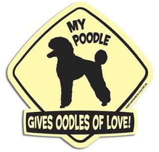 My Poodle Gives Oodles of Love Magnet  Refrigerator Magnets  